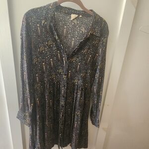 Marie Sixtine Floral Patterned Long Sleeve Dress